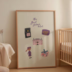 Wes Anderson "The Grand Budapest Hotel" Painting Artwork | Nursery Room Wall Decor