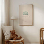 Sam Mcbratney "I Love You Right Up To The Moon" Quote | Nursery Room Wall Art Print