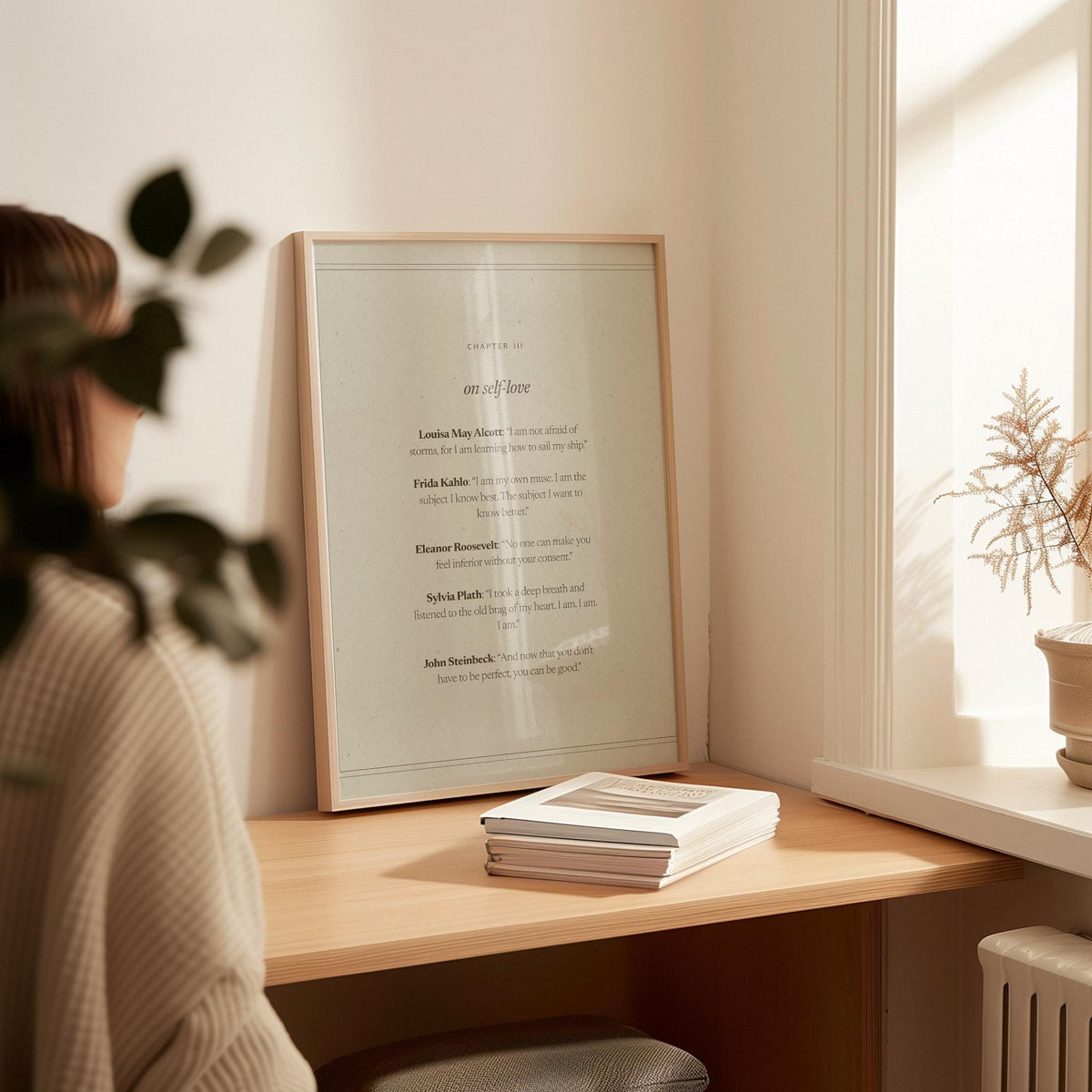 Self-Love Quotes by Literary Authors | Bookish Wall Art Print