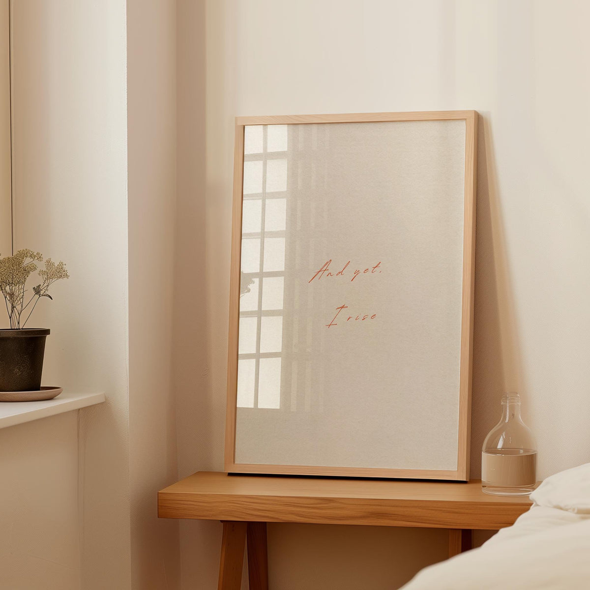 Motivational Wall Art 'And Yet, I Rise' Quote | Maya Angelou Print