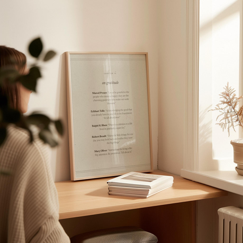 Gratitude Quotes Print Collection | Literary Wall Art